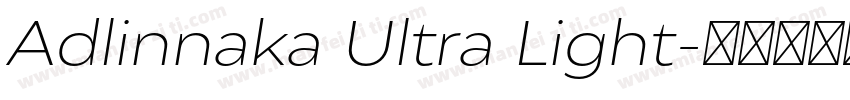 Adlinnaka Ultra Light字体转换